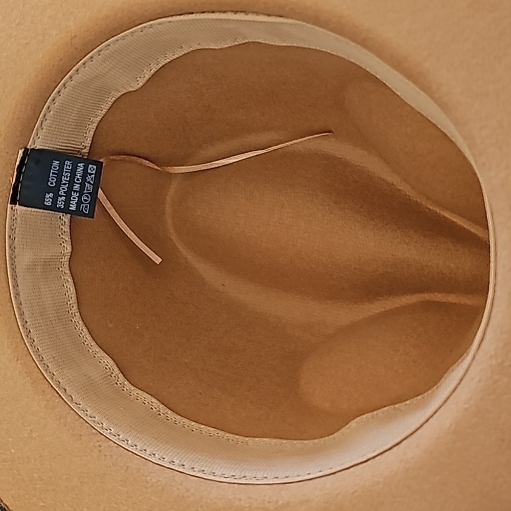 Lisianthus Women Belt Buckle Fedora Hat Camel - Picture 7 of 8
